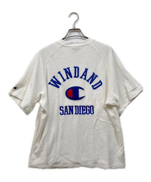 WIND AND SEA（ウィンダンシー）WIND AND SEA (ウィンダンシー) Champion (チャンピオン) Raglan Sleeve T-shirt ホワイト サイズ:Mの古着・服飾アイテム