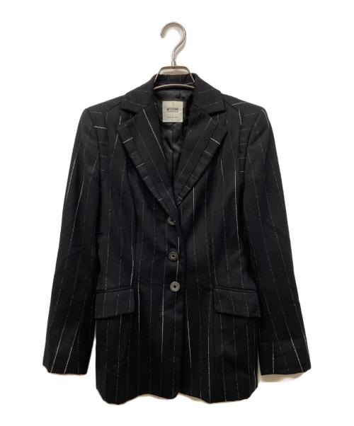 MOSCHINO（モスキーノ）MOSCHINO (モスキーノ) ストライプデザインジャケット ネイビー サイズ:	SIZE 38の古着・服飾アイテム