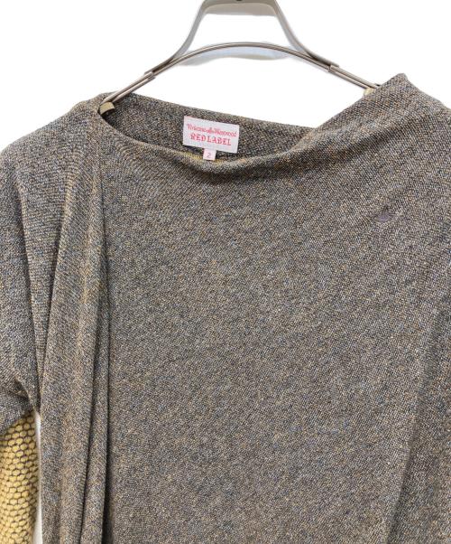 Vivienne Westwood RED LABEL（ヴィヴィアンウエストウッドレッドレーベル）Vivienne Westwood RED LABEL (ヴィヴィアンウエストウッドレッドレーベル) 変形ニットワンピース ブラウン サイズ:SIZE 2の古着・服飾アイテム