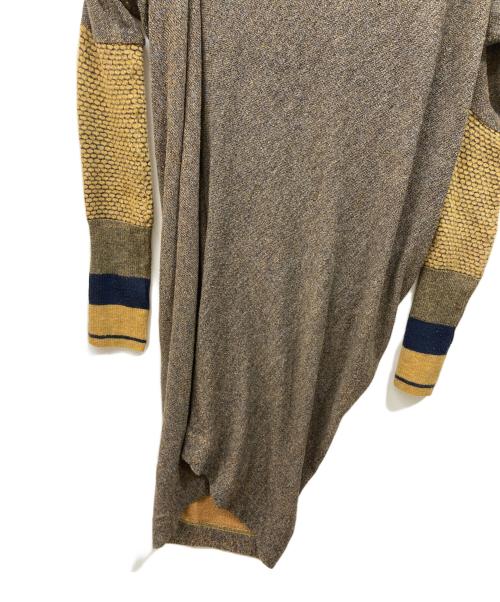 Vivienne Westwood RED LABEL（ヴィヴィアンウエストウッドレッドレーベル）Vivienne Westwood RED LABEL (ヴィヴィアンウエストウッドレッドレーベル) 変形ニットワンピース ブラウン サイズ:SIZE 2の古着・服飾アイテム