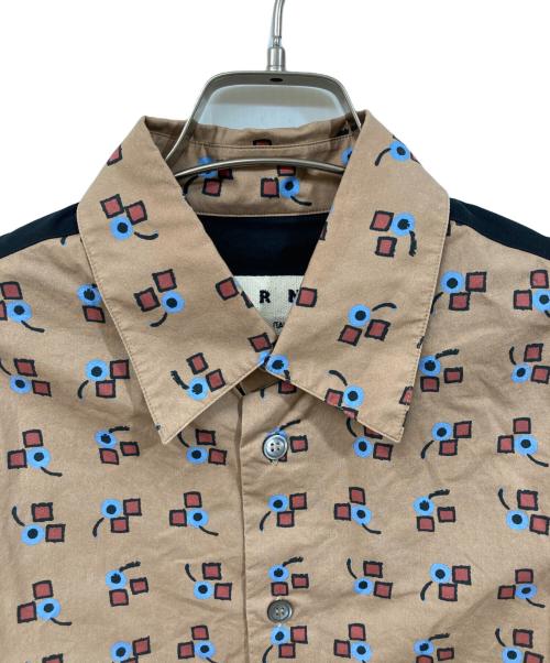 MARNI（マルニ）MARNI (マルニ) 切替シャツ ブラック×ベージュ サイズ:SIZE 46の古着・服飾アイテム