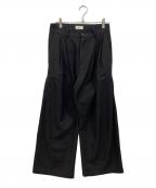 Toironierトワロニエ）の古着「2Tuck Side Tuck Pants」｜ブラック