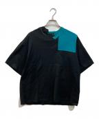 KOLORカラー）の古着「再構築Tシャツ」｜ブラック