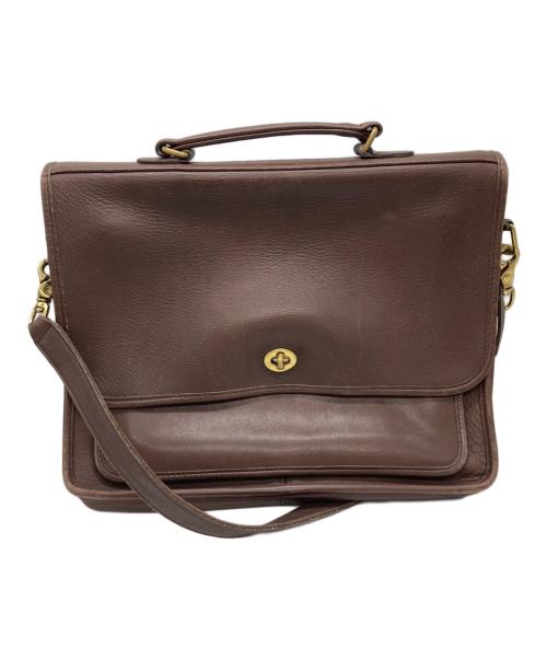COACH（コーチ）COACH (コーチ) レザーショルダーバッグ ブラウンの古着・服飾アイテム