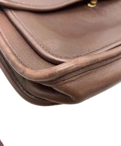 COACH（コーチ）COACH (コーチ) レザーショルダーバッグ ブラウンの古着・服飾アイテム