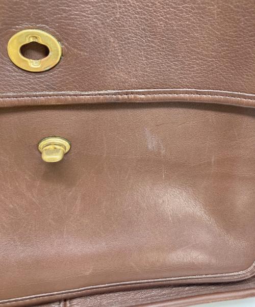 COACH（コーチ）COACH (コーチ) レザーショルダーバッグ ブラウンの古着・服飾アイテム