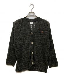 YENN（イエン）の古着「openwork knit cardigan」｜ブラウン