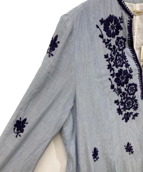 ne quittez pas（ヌキテパ）ne quittez pas (ヌキテパ) Chikan Embroidery Panel Dress ブルー サイズ:	SIZE Lの古着・服飾アイテム