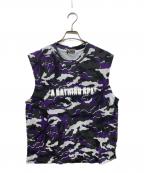 A BATHING APEアベイシングエイプ）の古着「ノースリーブTシャツ」｜パープル