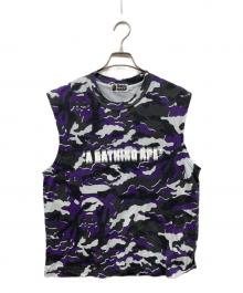 A BATHING APE（アベイシングエイプ）の古着「ノースリーブTシャツ」｜パープル