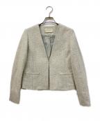 UNITED ARROWS TOKYOユナイテッドアローズトウキョウ）の古着「パイルジャカード Vノーカラー ジャケット」｜ベージュ