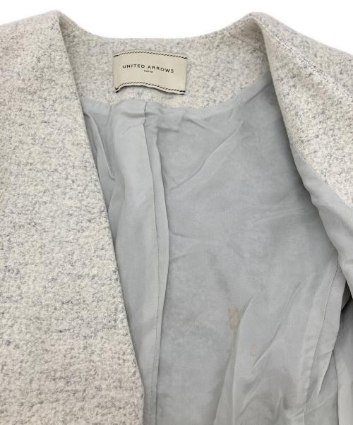UNITED ARROWS TOKYO（ユナイテッドアローズトウキョウ）UNITED ARROWS TOKYO (ユナイテッドアローズトウキョウ) パイルジャカード Vノーカラー ジャケット ベージュ サイズ:36の古着・服飾アイテム