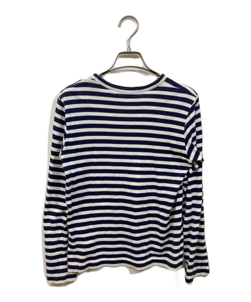 PLAY COMME des GARCONS（プレイコムデギャルソン）PLAY COMME des GARCONS (プレイコムデギャルソン) STRIPED L/S T-SHIRT ネイビー サイズ:SIZE Mの古着・服飾アイテム