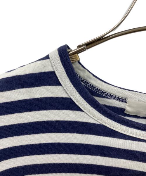 PLAY COMME des GARCONS（プレイコムデギャルソン）PLAY COMME des GARCONS (プレイコムデギャルソン) STRIPED L/S T-SHIRT ネイビー サイズ:SIZE Mの古着・服飾アイテム