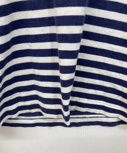 PLAY COMME des GARCONS（プレイコムデギャルソン）PLAY COMME des GARCONS (プレイコムデギャルソン) STRIPED L/S T-SHIRT ネイビー サイズ:SIZE Mの古着・服飾アイテム