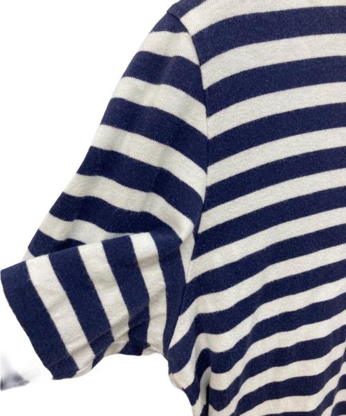 PLAY COMME des GARCONS（プレイコムデギャルソン）PLAY COMME des GARCONS (プレイコムデギャルソン) STRIPED L/S T-SHIRT ネイビー サイズ:SIZE Mの古着・服飾アイテム