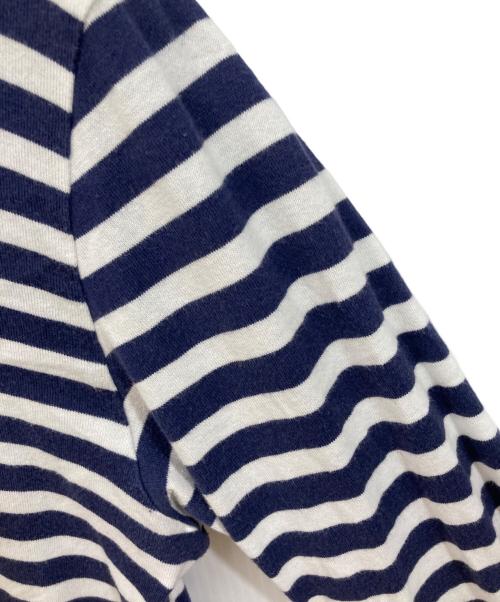 PLAY COMME des GARCONS（プレイコムデギャルソン）PLAY COMME des GARCONS (プレイコムデギャルソン) STRIPED L/S T-SHIRT ネイビー サイズ:SIZE Mの古着・服飾アイテム