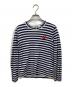PLAY COMME des GARCONS（プレイコムデギャルソン）の古着「STRIPED L/S T-SHIRT」｜ネイビー