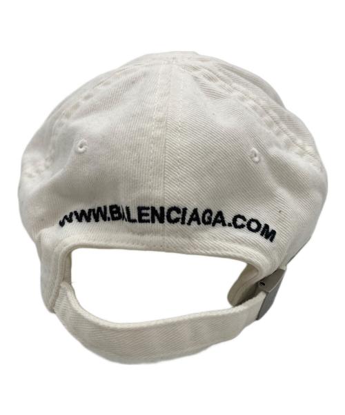 BALENCIAGA（バレンシアガ）BALENCIAGA (バレンシアガ) YOUR LOGO HERE CAP ホワイト サイズ:SIZE Lの古着・服飾アイテム
