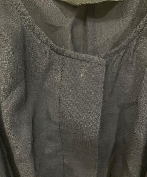 SACRA（サクラ）SACRA (サクラ) トリアセテートミックスローンギャザーワンピース ブラック サイズ:	SIZE 38の古着・服飾アイテム