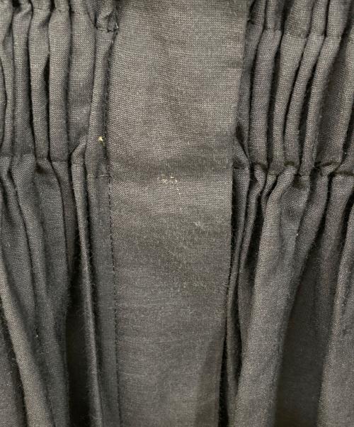 SACRA（サクラ）SACRA (サクラ) トリアセテートミックスローンギャザーワンピース ブラック サイズ:	SIZE 38の古着・服飾アイテム