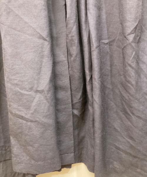 SACRA（サクラ）SACRA (サクラ) トリアセテートミックスローンギャザーワンピース ブラック サイズ:	SIZE 38の古着・服飾アイテム