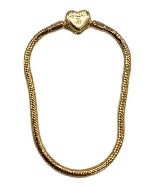 PANDORA（パンドラ）PANDORA (パンドラ) Sparkling Infinity Heart Clasp Snake Chain Bracelet ゴールドの古着・服飾アイテム