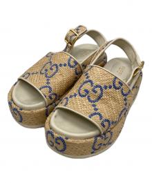 GUCCI（グッチ）の古着「GGプラットフォームサンダル」｜ベージュ