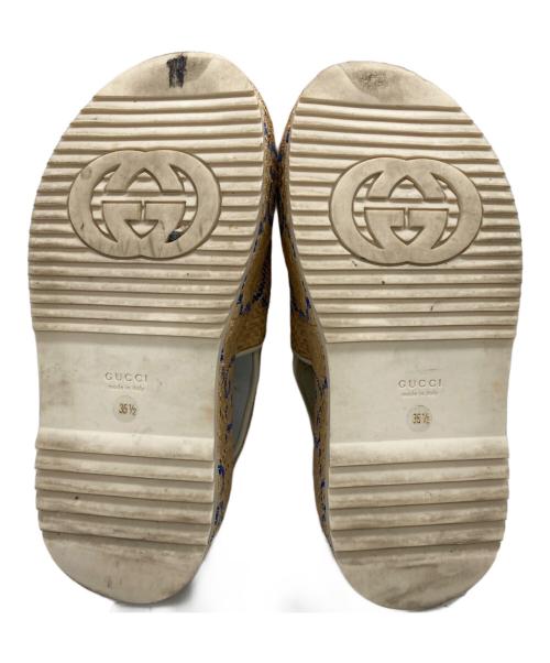 GUCCI（グッチ）GUCCI (グッチ) GGプラットフォームサンダル ベージュ サイズ:SIZE 35 1/2の古着・服飾アイテム