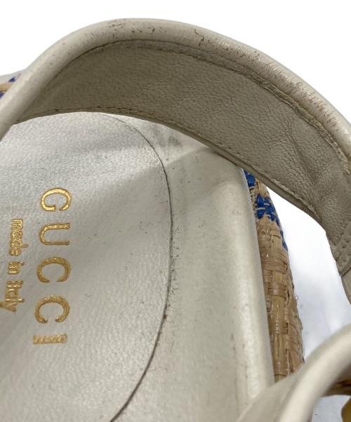 GUCCI（グッチ）GUCCI (グッチ) GGプラットフォームサンダル ベージュ サイズ:SIZE 35 1/2の古着・服飾アイテム