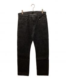 FULLCOUNT（フルカウント）の古着「Slim Straight Black Selvedge Denim/FULLCOUNTデニム」｜ブラック