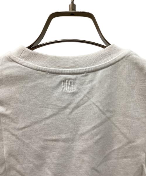 AMI Alexandre Mattiussi（アミアレクサンドルマテュッシ）AMI Alexandre Mattiussi (アミアレクサンドルマテュッシ) ロゴ刺繍Tシャツ/AMI Alexandre Mattiussi ホワイト サイズ:XXSの古着・服飾アイテム