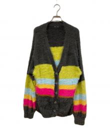 ATMOS×RIEHATA（アトモス×リエハタ）の古着「カラフルボーダー フェザーニット カーデ」｜グレー