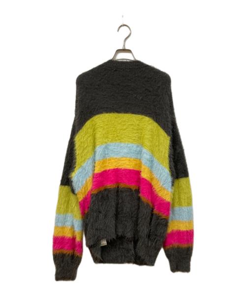 ATMOS（アトモス）ATMOS (アトモス) RIEHATA (リエハタ) カラフルボーダー フェザーニット カーデ グレー サイズ:SIZE Freeの古着・服飾アイテム