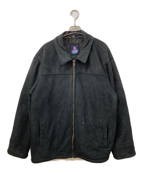 CHAPS RALPH LAUREN（チャップス ラルフローレン）CHAPS RALPH LAUREN (チャップス ラルフローレン) フェイクムートンジャケット ブラック サイズ:	SIZE XXLの古着・服飾アイテム