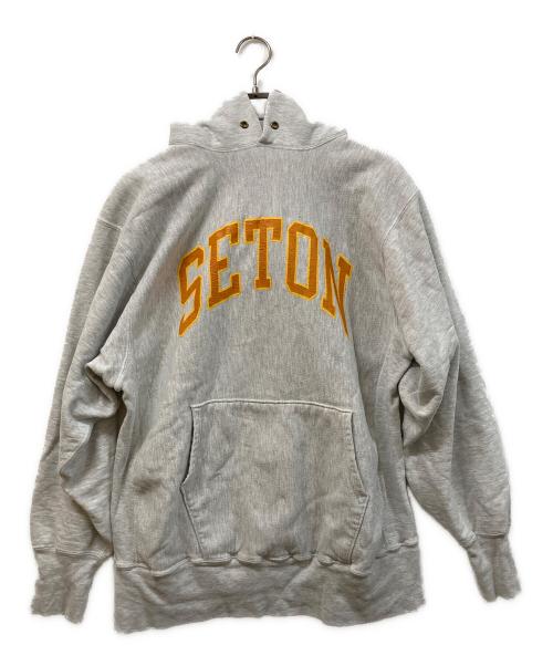 Champion REVERSE WEAVE（チャンピオン リバース ウィーブ）Champion REVERSE WEAVE (チャンピオン リバース ウィーブ) カレッジロゴパーカー グレー サイズ:SIZE Lの古着・服飾アイテム