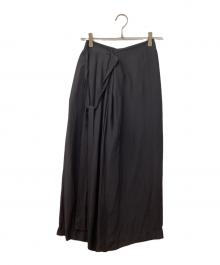 HYKE（ハイク）の古着「SHEER TWILL WIDE LEG PANTS」｜ブラック