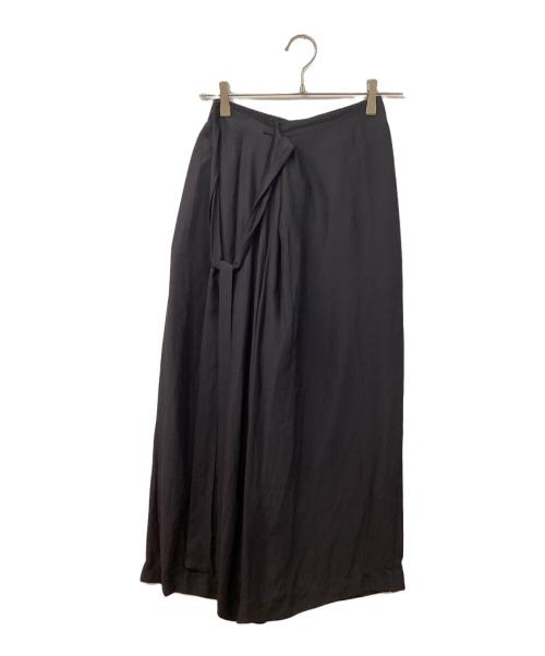 HYKE（ハイク）HYKE (ハイク) SHEER TWILL WIDE LEG PANTS ブラック サイズ:	SIZE 1の古着・服飾アイテム