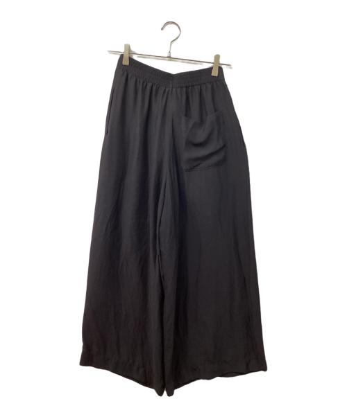 HYKE（ハイク）HYKE (ハイク) SHEER TWILL WIDE LEG PANTS ブラック サイズ:	SIZE 1の古着・服飾アイテム