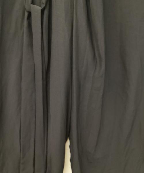 HYKE（ハイク）HYKE (ハイク) SHEER TWILL WIDE LEG PANTS ブラック サイズ:	SIZE 1の古着・服飾アイテム