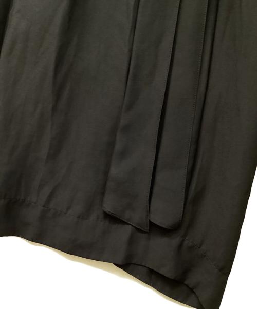 HYKE（ハイク）HYKE (ハイク) SHEER TWILL WIDE LEG PANTS ブラック サイズ:	SIZE 1の古着・服飾アイテム