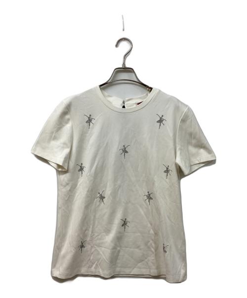 Max Mara Studio（マックスマーラ ストゥディオ）Max Mara Studio (マックスマーラ ストゥディオ) バレリーナバッグリボンＴシャツ ホワイト サイズ:	SIZE Mの古着・服飾アイテム
