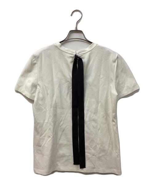 Max Mara Studio（マックスマーラ ストゥディオ）Max Mara Studio (マックスマーラ ストゥディオ) バレリーナバッグリボンＴシャツ ホワイト サイズ:	SIZE Mの古着・服飾アイテム