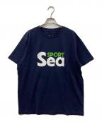 WIND AND SEAウィンダンシー）の古着「SEA SPORTS LOGO TEE」｜ネイビー