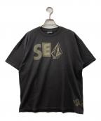 WIND AND SEA×VOLCOMウィンダンシー×ボルコム）の古着「コラボＴシャツ」｜ブラック