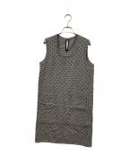 tricot COMME des GARCONSトリココムデギャルソン）の古着「ウールノースリーブワンピース」｜グレー