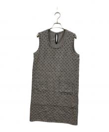 tricot COMME des GARCONS（トリココムデギャルソン）の古着「ウールノースリーブワンピース」｜グレー