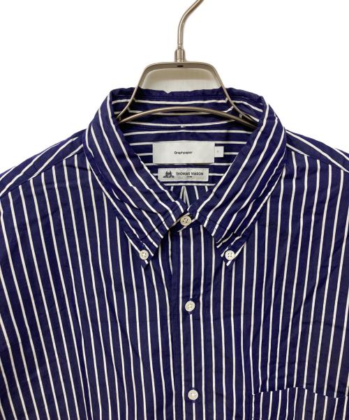 Graphpaper（グラフペーパー）Graphpaper (グラフペーパー) THOMAS MASON (トーマスメイソン) S/S B.D Box Shirt ブルー サイズ:SIZE 1の古着・服飾アイテム