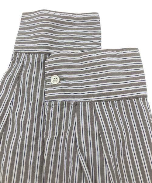 UNUSED（アンユーズド）UNUSED (アンユーズド) Side Slit Stripe Shirt グレー サイズ:	SIZE 2の古着・服飾アイテム