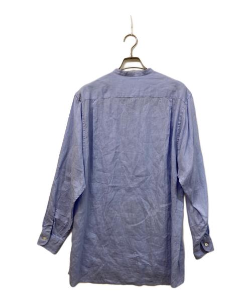 EDIFICE（エディフィス）EDIFICE (エディフィス) バンドカラー プルオーバー シャツ ブルー サイズ:	SIZE 46の古着・服飾アイテム